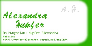 alexandra hupfer business card